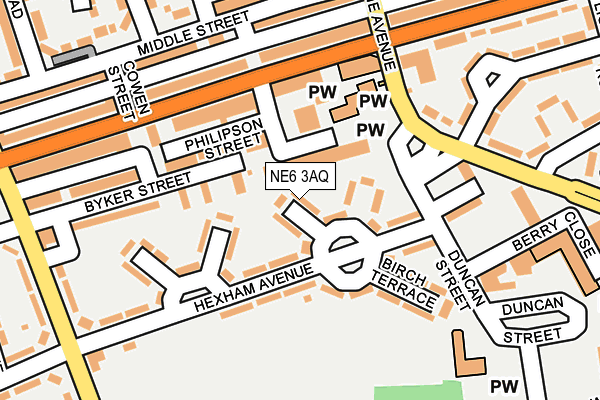 NE6 3AQ map - OS OpenMap – Local (Ordnance Survey) NE6 3AQ map - OS OpenMap – Local (Ordnance Survey)