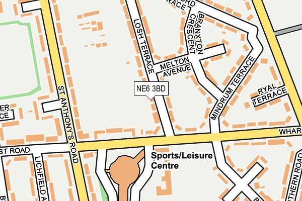 NE6 3BD map - OS OpenMap – Local (Ordnance Survey) NE6 3BD map - OS OpenMap – Local (Ordnance Survey)