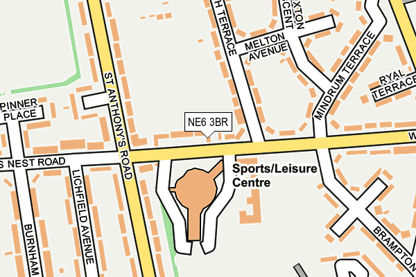 NE6 3BR map - OS OpenMap – Local (Ordnance Survey)