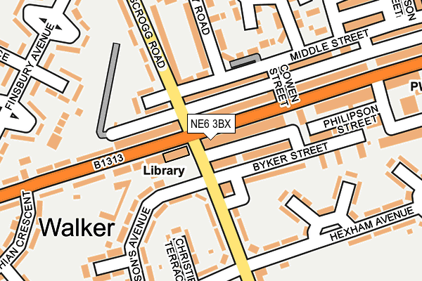 NE6 3BX map - OS OpenMap – Local (Ordnance Survey) NE6 3BX map - OS OpenMap – Local (Ordnance Survey)