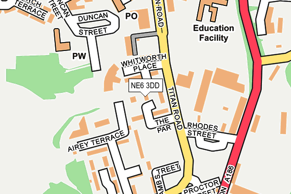 NE6 3DD map - OS OpenMap – Local (Ordnance Survey) NE6 3DD map - OS OpenMap – Local (Ordnance Survey)