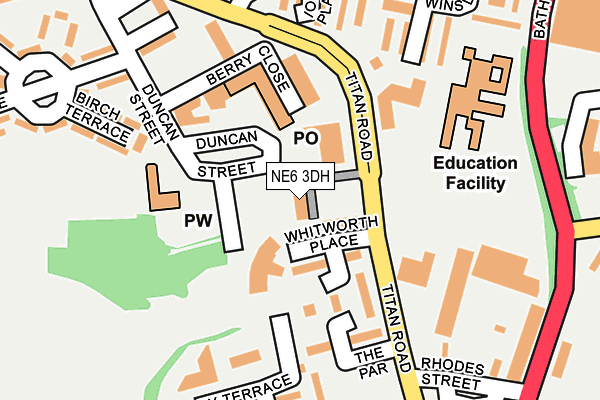 NE6 3DH map - OS OpenMap – Local (Ordnance Survey) NE6 3DH map - OS OpenMap – Local (Ordnance Survey)