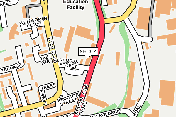 NE6 3LZ map - OS OpenMap – Local (Ordnance Survey) NE6 3LZ map - OS OpenMap – Local (Ordnance Survey)