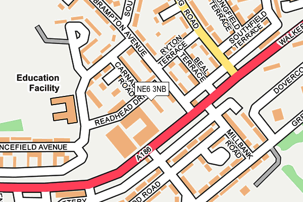 NE6 3NB map - OS OpenMap – Local (Ordnance Survey) NE6 3NB map - OS OpenMap – Local (Ordnance Survey)