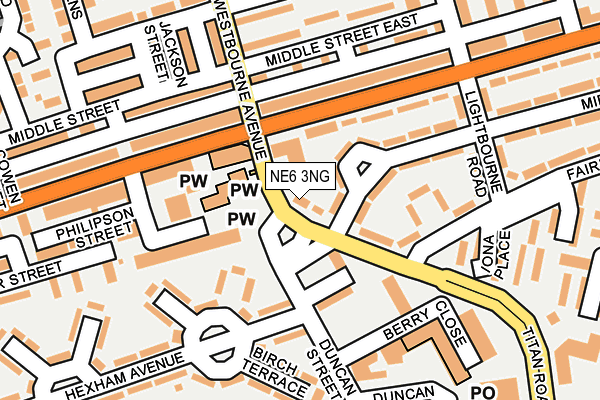 NE6 3NG map - OS OpenMap – Local (Ordnance Survey) NE6 3NG map - OS OpenMap – Local (Ordnance Survey)