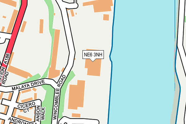 NE6 3NH map - OS OpenMap – Local (Ordnance Survey) NE6 3NH map - OS OpenMap – Local (Ordnance Survey)