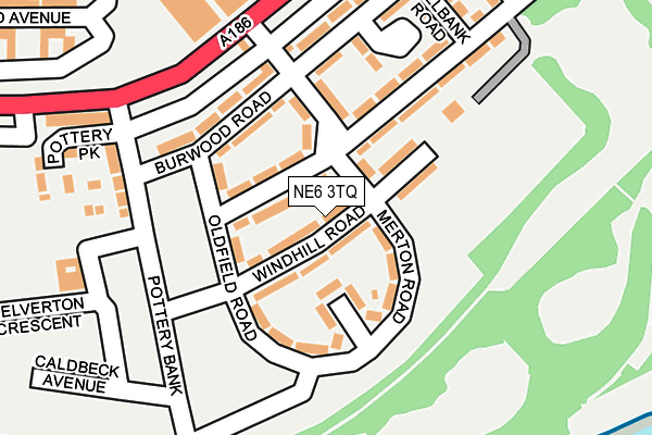 NE6 3TQ map - OS OpenMap – Local (Ordnance Survey) NE6 3TQ map - OS OpenMap – Local (Ordnance Survey)