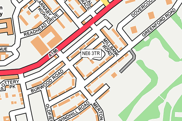 NE6 3TR map - OS OpenMap – Local (Ordnance Survey) NE6 3TR map - OS OpenMap – Local (Ordnance Survey)