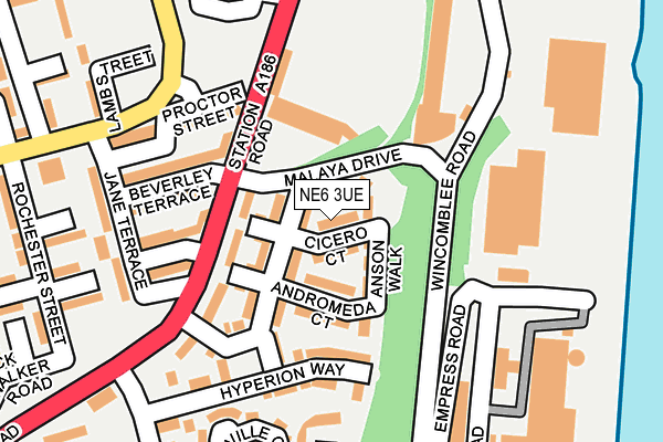 NE6 3UE map - OS OpenMap – Local (Ordnance Survey) NE6 3UE map - OS OpenMap – Local (Ordnance Survey)