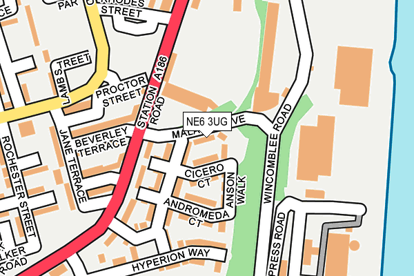 NE6 3UG map - OS OpenMap – Local (Ordnance Survey) NE6 3UG map - OS OpenMap – Local (Ordnance Survey)