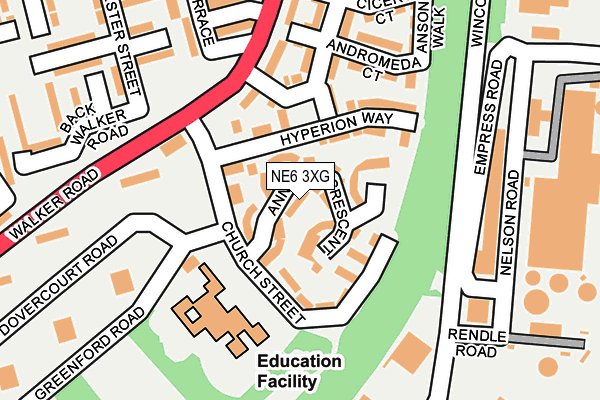 NE6 3XG map - OS OpenMap – Local (Ordnance Survey) NE6 3XG map - OS OpenMap – Local (Ordnance Survey)