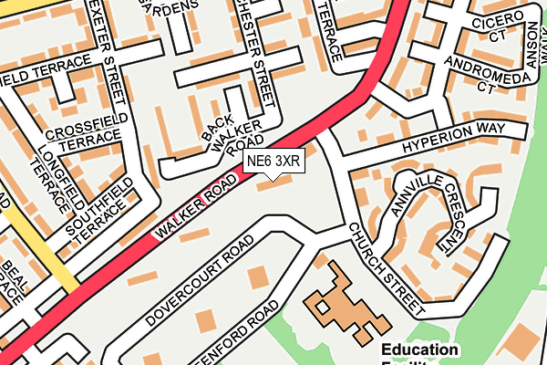 NE6 3XR map - OS OpenMap – Local (Ordnance Survey) NE6 3XR map - OS OpenMap – Local (Ordnance Survey)