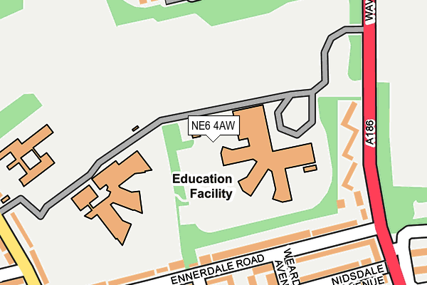 NE6 4AW map - OS OpenMap – Local (Ordnance Survey) NE6 4AW map - OS OpenMap – Local (Ordnance Survey)