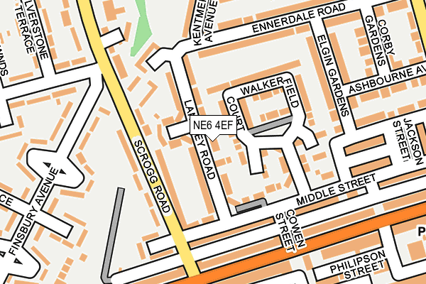 NE6 4EF map - OS OpenMap – Local (Ordnance Survey) NE6 4EF map - OS OpenMap – Local (Ordnance Survey)