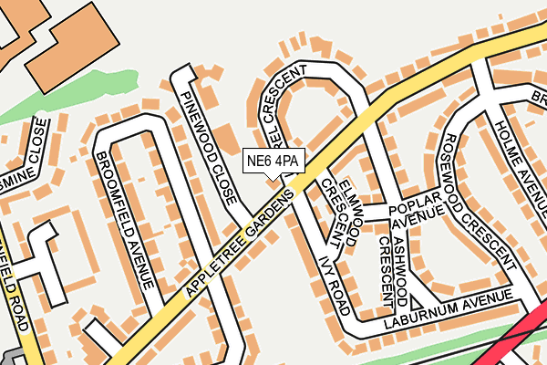 NE6 4PA map - OS OpenMap – Local (Ordnance Survey) NE6 4PA map - OS OpenMap – Local (Ordnance Survey)