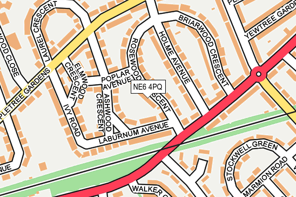 NE6 4PQ map - OS OpenMap – Local (Ordnance Survey) NE6 4PQ map - OS OpenMap – Local (Ordnance Survey)