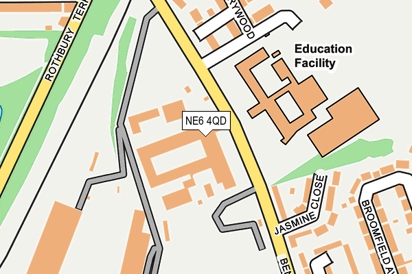 NE6 4QD map - OS OpenMap – Local (Ordnance Survey) NE6 4QD map - OS OpenMap – Local (Ordnance Survey)
