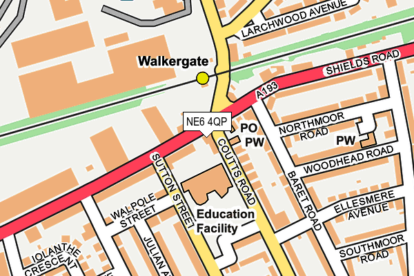 NE6 4QP map - OS OpenMap – Local (Ordnance Survey)