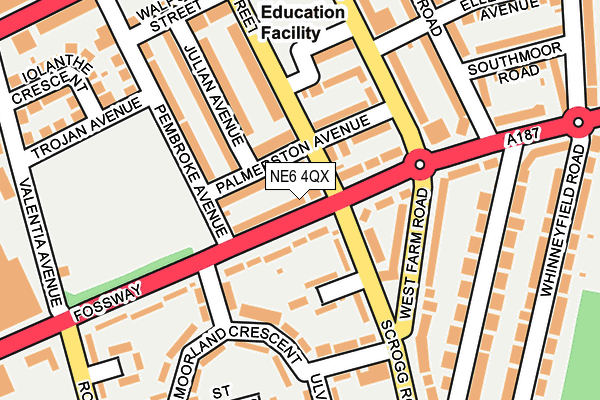 NE6 4QX map - OS OpenMap – Local (Ordnance Survey) NE6 4QX map - OS OpenMap – Local (Ordnance Survey)
