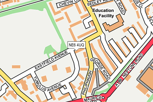 NE6 4UQ map - OS OpenMap – Local (Ordnance Survey)