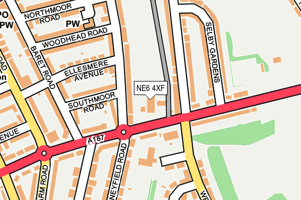 NE6 4XF map - OS OpenMap – Local (Ordnance Survey) NE6 4XF map - OS OpenMap – Local (Ordnance Survey)