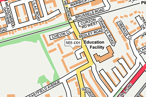 NE6 4XH map - OS OpenMap – Local (Ordnance Survey) NE6 4XH map - OS OpenMap – Local (Ordnance Survey)