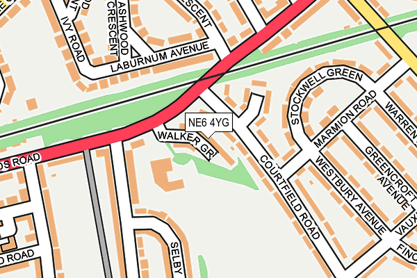 NE6 4YG map - OS OpenMap – Local (Ordnance Survey) NE6 4YG map - OS OpenMap – Local (Ordnance Survey)