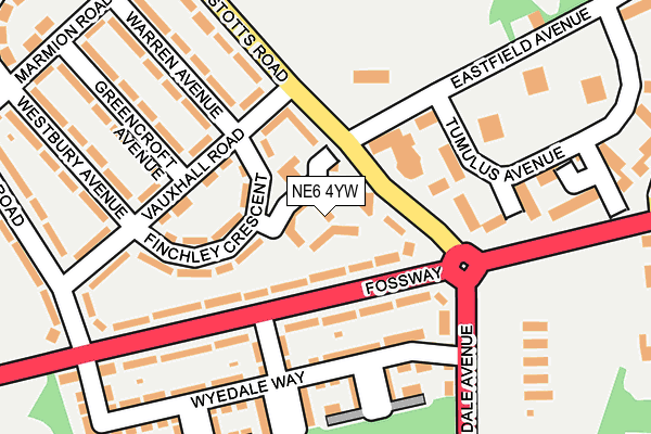 NE6 4YW map - OS OpenMap – Local (Ordnance Survey) NE6 4YW map - OS OpenMap – Local (Ordnance Survey)