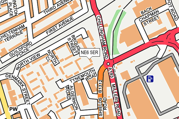 NE6 5ER map - OS OpenMap – Local (Ordnance Survey) NE6 5ER map - OS OpenMap – Local (Ordnance Survey)