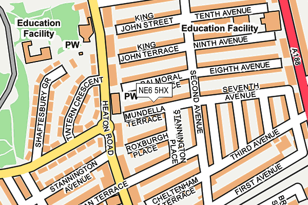 NE6 5HX map - OS OpenMap – Local (Ordnance Survey) NE6 5HX map - OS OpenMap – Local (Ordnance Survey)