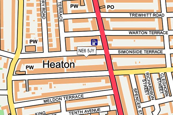 NE6 5JY map - OS OpenMap – Local (Ordnance Survey) NE6 5JY map - OS OpenMap – Local (Ordnance Survey)