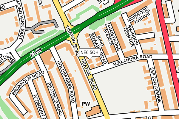 NE6 5QH map - OS OpenMap – Local (Ordnance Survey) NE6 5QH map - OS OpenMap – Local (Ordnance Survey)