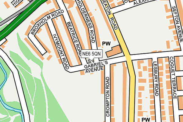 NE6 5QN map - OS OpenMap – Local (Ordnance Survey) NE6 5QN map - OS OpenMap – Local (Ordnance Survey)