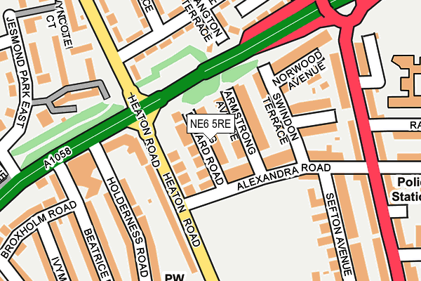 NE6 5RE map - OS OpenMap – Local (Ordnance Survey) NE6 5RE map - OS OpenMap – Local (Ordnance Survey)