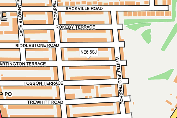 NE6 5SJ map - OS OpenMap – Local (Ordnance Survey) NE6 5SJ map - OS OpenMap – Local (Ordnance Survey)
