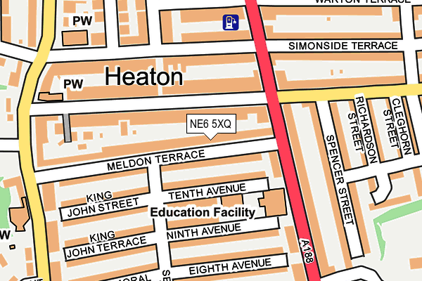 NE6 5XQ map - OS OpenMap – Local (Ordnance Survey) NE6 5XQ map - OS OpenMap – Local (Ordnance Survey)
