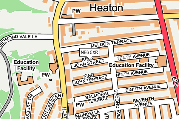 NE6 5XR map - OS OpenMap – Local (Ordnance Survey)