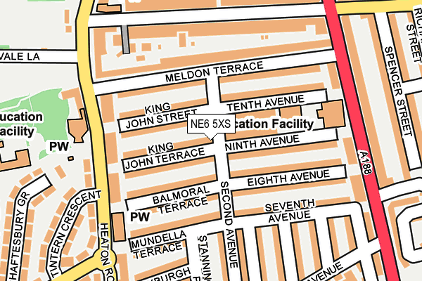 NE6 5XS map - OS OpenMap – Local (Ordnance Survey)
