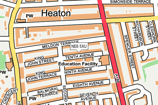 NE6 5XU map - OS OpenMap – Local (Ordnance Survey) NE6 5XU map - OS OpenMap – Local (Ordnance Survey)