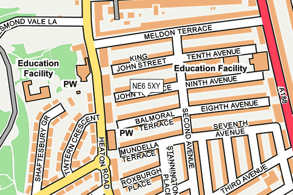 NE6 5XY map - OS OpenMap – Local (Ordnance Survey) NE6 5XY map - OS OpenMap – Local (Ordnance Survey)