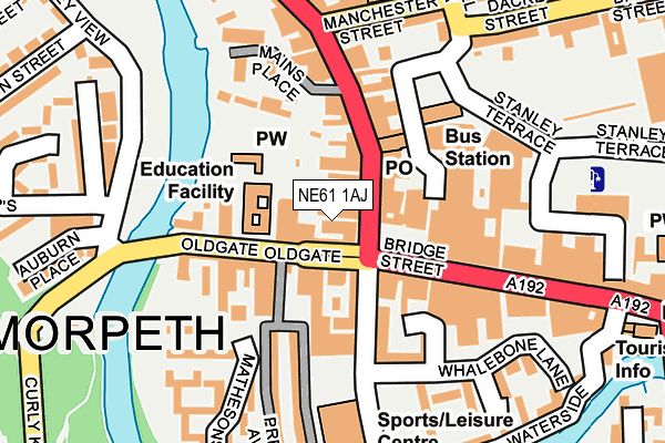 NE61 1AJ map - OS OpenMap – Local (Ordnance Survey) NE61 1AJ map - OS OpenMap – Local (Ordnance Survey)