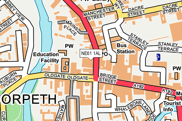 NE61 1AL map - OS OpenMap – Local (Ordnance Survey) NE61 1AL map - OS OpenMap – Local (Ordnance Survey)
