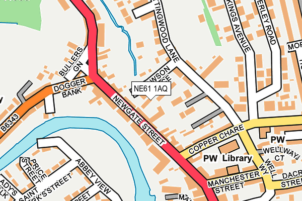NE61 1AQ map - OS OpenMap – Local (Ordnance Survey) NE61 1AQ map - OS OpenMap – Local (Ordnance Survey)