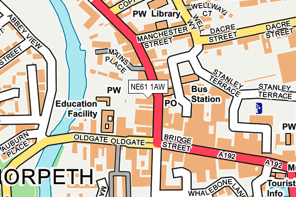 NE61 1AW map - OS OpenMap – Local (Ordnance Survey) NE61 1AW map - OS OpenMap – Local (Ordnance Survey)