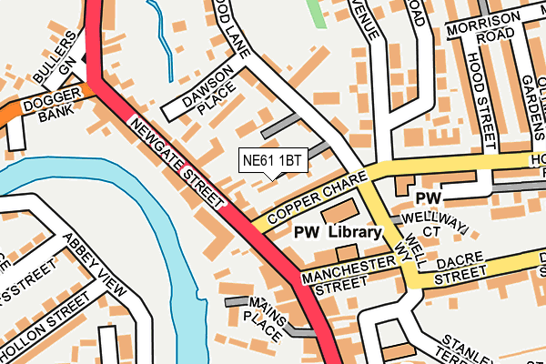 NE61 1BT map - OS OpenMap – Local (Ordnance Survey) NE61 1BT map - OS OpenMap – Local (Ordnance Survey)