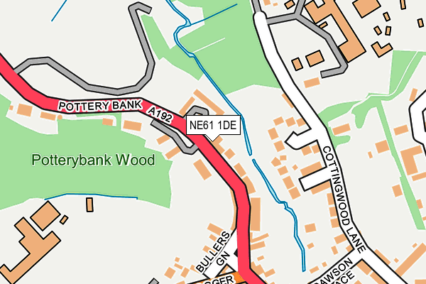 NE61 1DE map - OS OpenMap – Local (Ordnance Survey) NE61 1DE map - OS OpenMap – Local (Ordnance Survey)