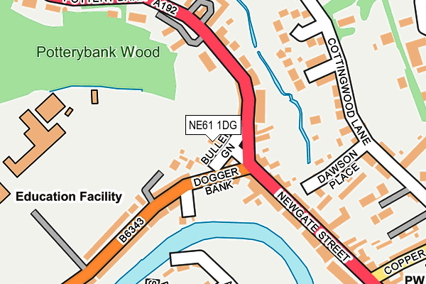 NE61 1DG map - OS OpenMap – Local (Ordnance Survey) NE61 1DG map - OS OpenMap – Local (Ordnance Survey)