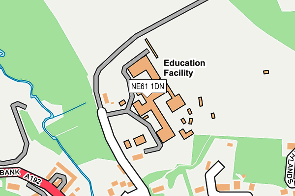 NE61 1DN map - OS OpenMap – Local (Ordnance Survey) NE61 1DN map - OS OpenMap – Local (Ordnance Survey)