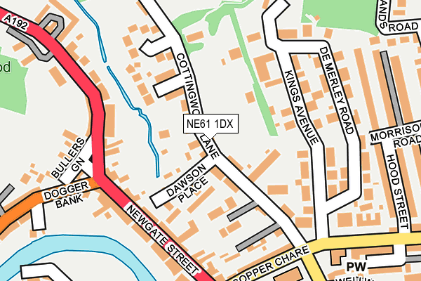 NE61 1DX map - OS OpenMap – Local (Ordnance Survey) NE61 1DX map - OS OpenMap – Local (Ordnance Survey)