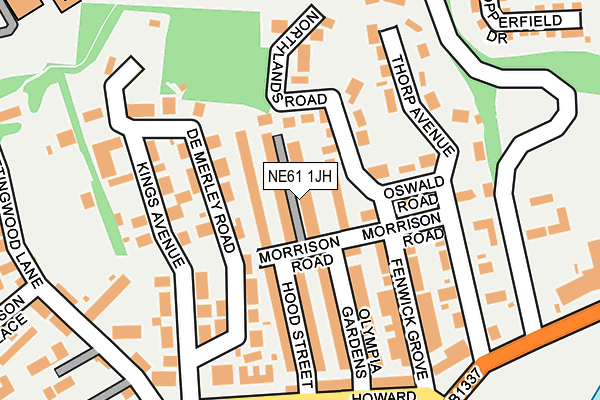 NE61 1JH map - OS OpenMap – Local (Ordnance Survey) NE61 1JH map - OS OpenMap – Local (Ordnance Survey)